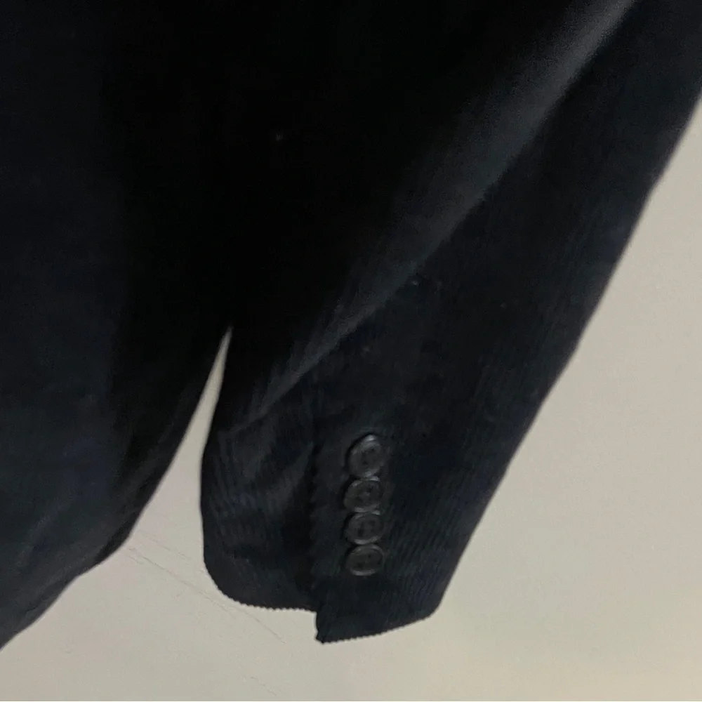 Vintage Corduroy Antonio Bove' Men's Classic Black Blazer Fall Workwear Holiday